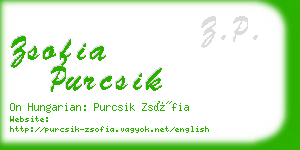 zsofia purcsik business card